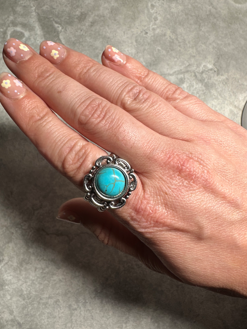 Turquoise Burst Ring