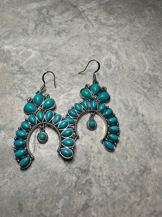 Turquoise Crescent Earings